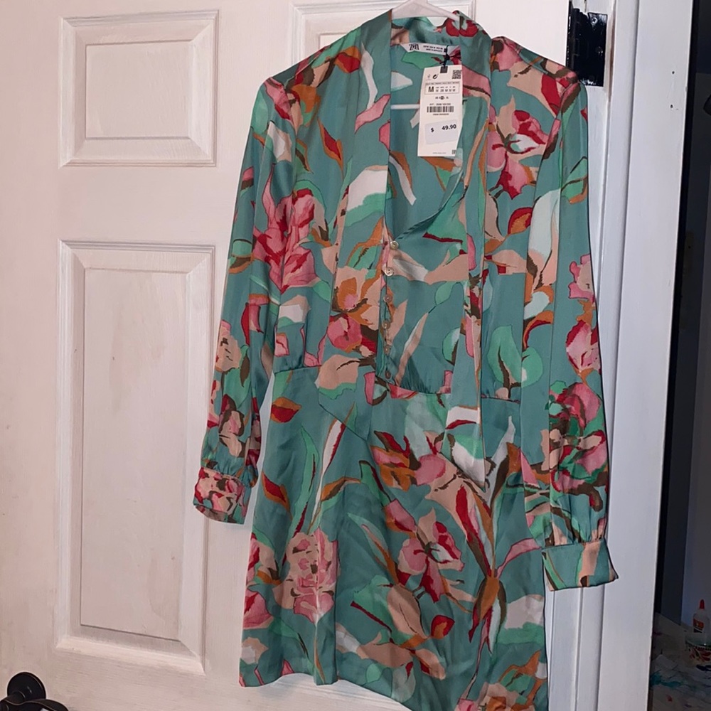 NWT Zara bow tie dress